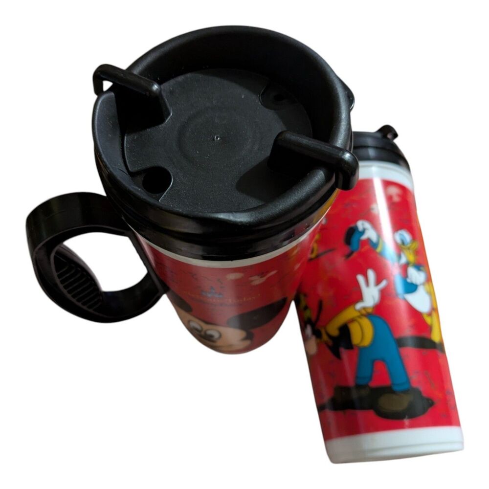 Disney Parks Celebrate Today Travel Mug Lot, Mickey Donald Goofy Whirley Cups - Picture 2 of 3